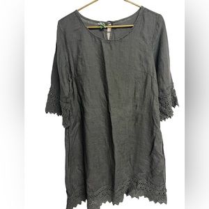 Stella Rosa made in Italy tunic gray size medium linen top or dress
